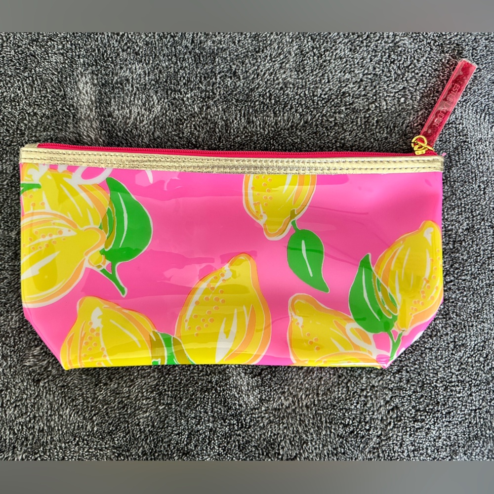 Lilly Pulitzer Pink Lemon Cosmetic Case - Picture 4 of 6